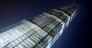 Jin Mao Building in shanghai at bussiness district