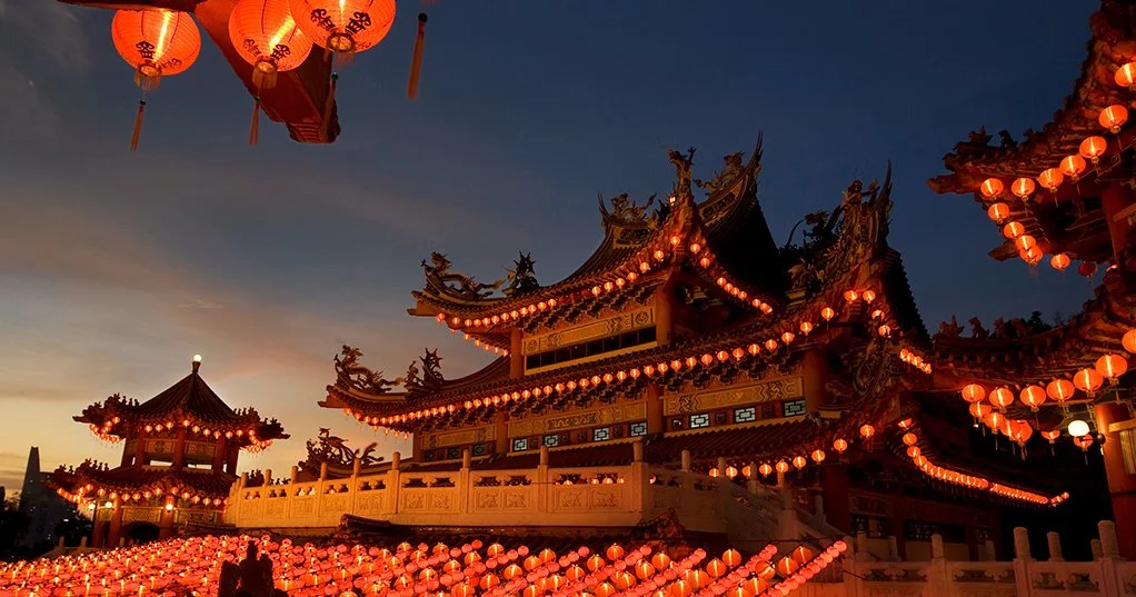 Taïwan, lanternes, temple